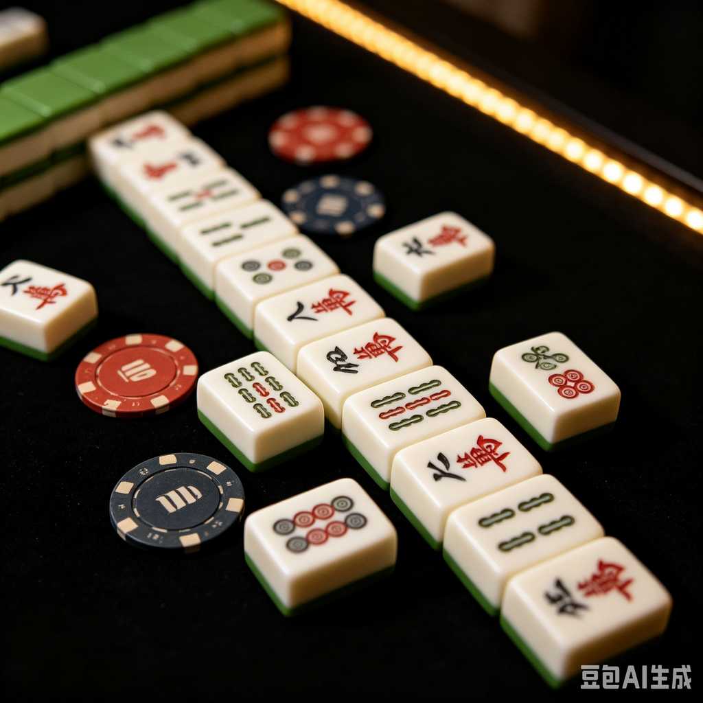 gradient green mahjong set